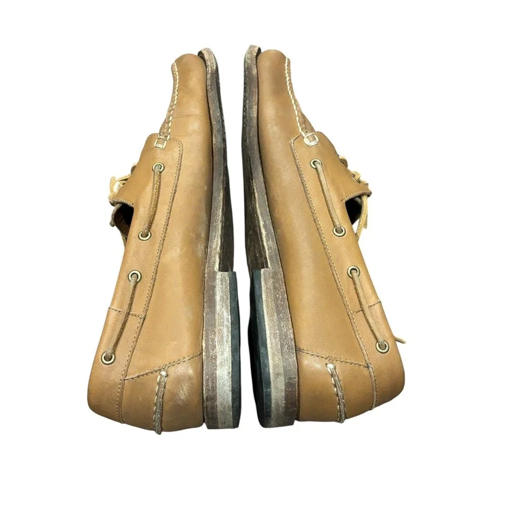 Thursday Boot Company Leather Boat Shoes Loafers Tan Moc Toe US 13 EU 47 Lace Up